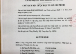 Quyết định công nhận danh sách Ban chấp hành Chi hội Dược nhà thuốc thành phố Hồ Chí Minh