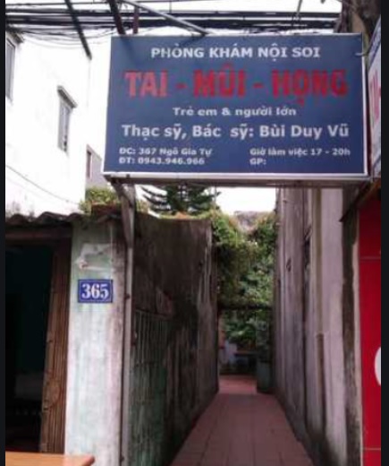 Phòng khám Tai mũi họng – ThS.BS. Bùi Duy Vũ